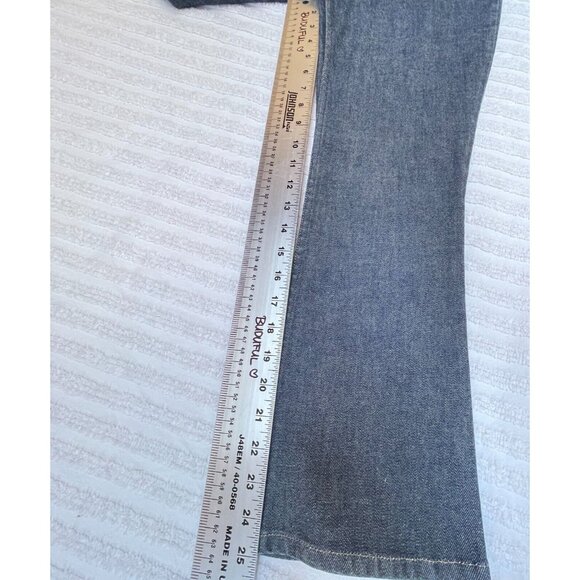 Fcuk Jeans Women's Distressed Denim Bootcut Jeans Low-Rise Size 2 Blue Stretch - Picture 7 of 8